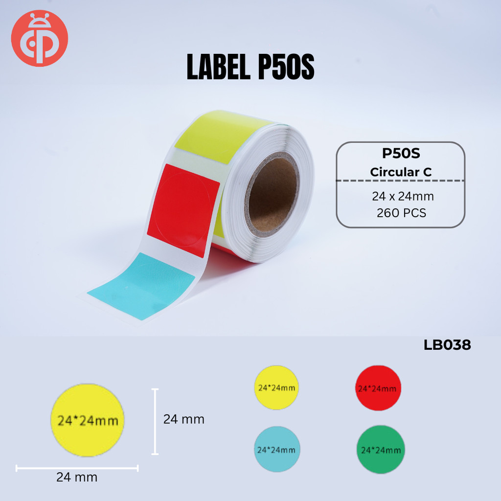 

Kertas Termal Stiker High Quality Circular Printer Label Marklife P12 / P50S