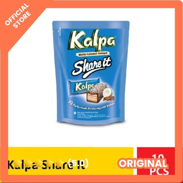 

Kalpa wafer share it isi 10pcs Pouch Coklat kelapa