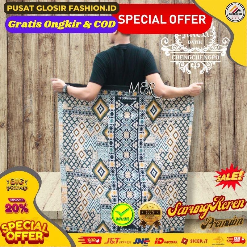Hot Promo SARUNG BATIK MOTIV KLENTING MAS / SARUNG BATIK M&R  / SARUNG BATIK PEKALONGAN