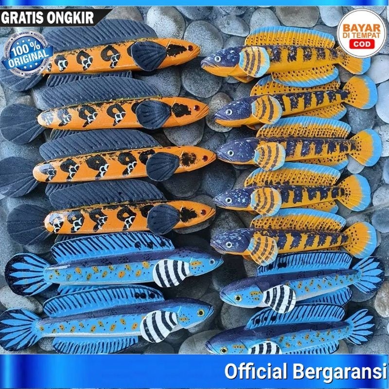 Patung Penggoda Channa Patung Channa Miniatur Patung Ikan Channa Gabus Bogo pakan chana bisa cod
