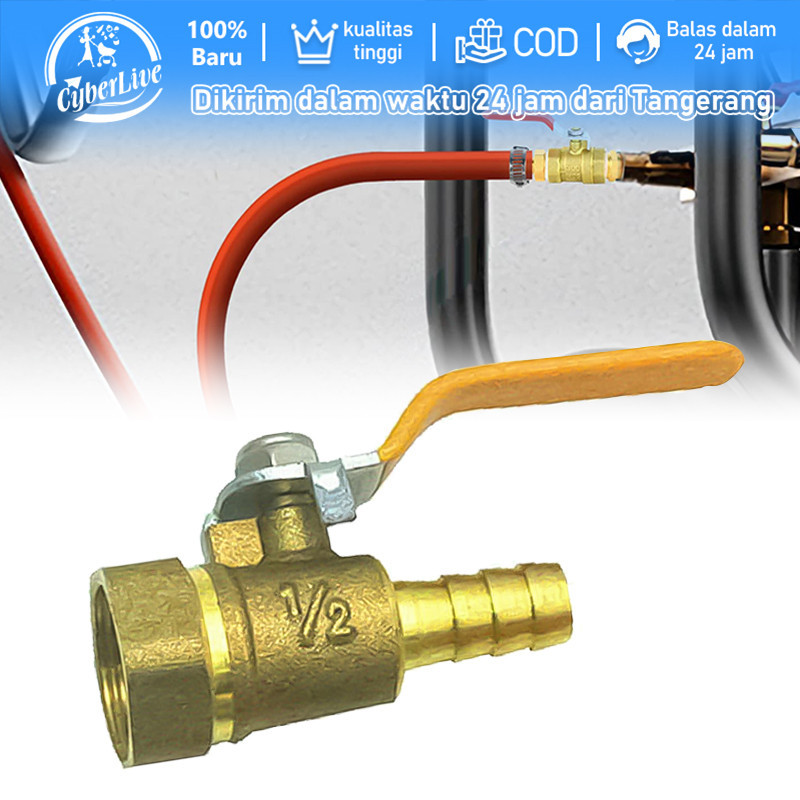 Medan Hanaiso Safety Stop Kran Gas Water Heater Oven Ball Valve Kuningan Asli Penghemat Gas Air tida