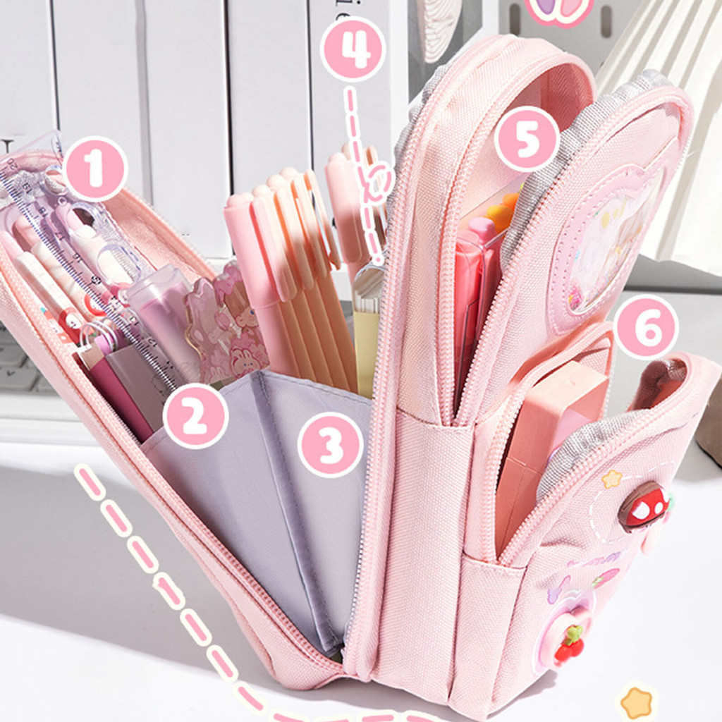 

gk Kotak Pensil / Tempat Pensil Kotak 3D Anak Lucu Besar / Tempat Pensil Berkapasitas Besar / Tempat