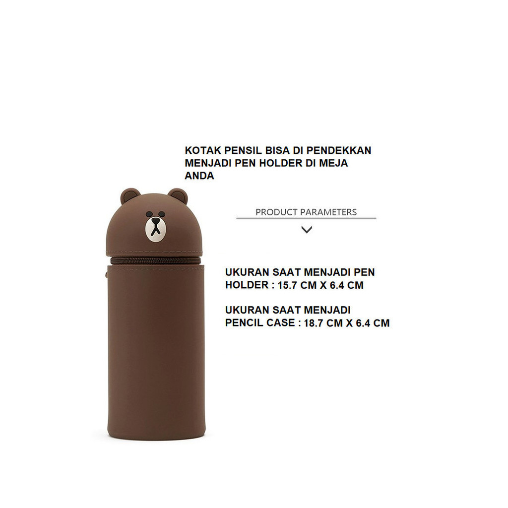 

promo ✨ -Tempat Pensil / Kotak pensil Silicone Dua fungsi Pen Holder Vs Smgle - Totoro