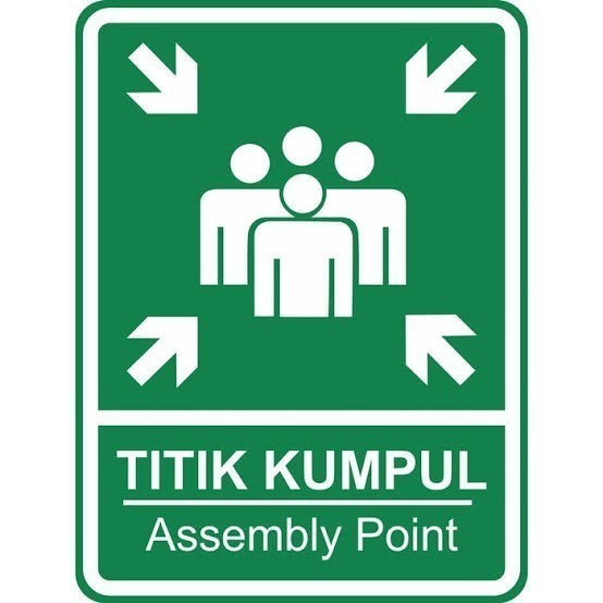 

Rambu K3 Titik Kumpul. Sign Assembly Point Plat ACP tebal 3mm - 30x40 cm