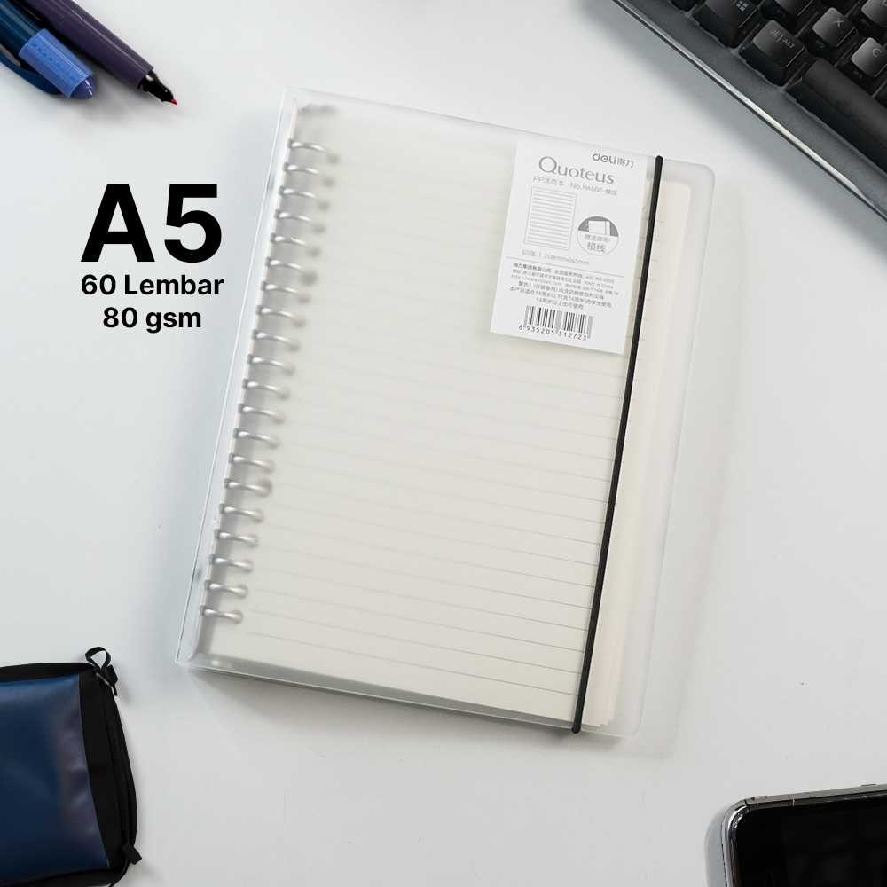 

Deli Buku Binder Catatan Notebook Loose Leaf Book 60 lembar
