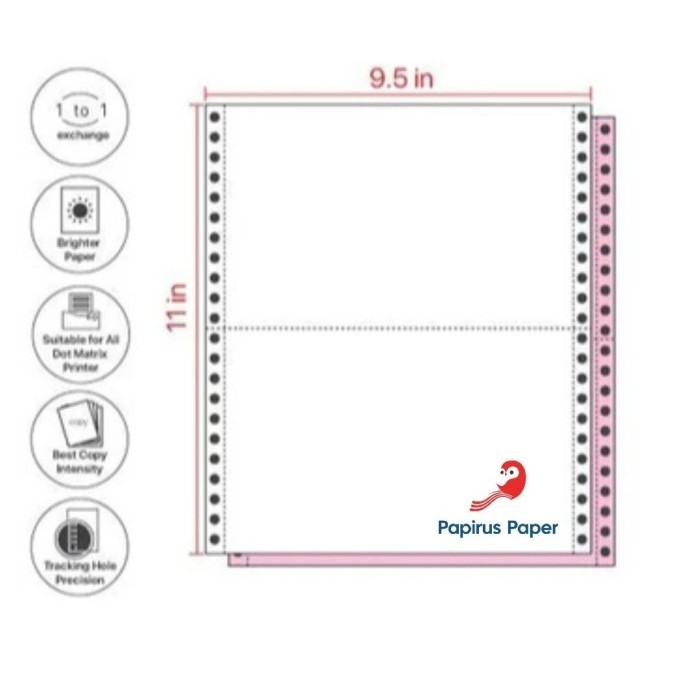 

Continuous Form 9.5 x 11"/2 2 Ply Bagi 2 (PRS) | Kertas Continous Form | Kertas Dot Matrix | Kertas Kwitansi Print | Kertas Faktur