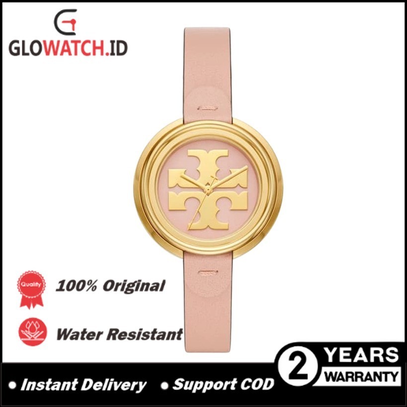 [Promo] Jam Tangan Wanita Tory Burch TBW6205 / TBW 6205 Miller Pink Leather / Gold-Tone Original (Ga