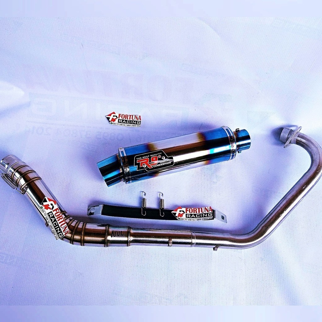 Knalpot racing model R9 Mugello for Vixion, Satria Fu Fi , SatriaFu karbu, CB150, CBR 150R,