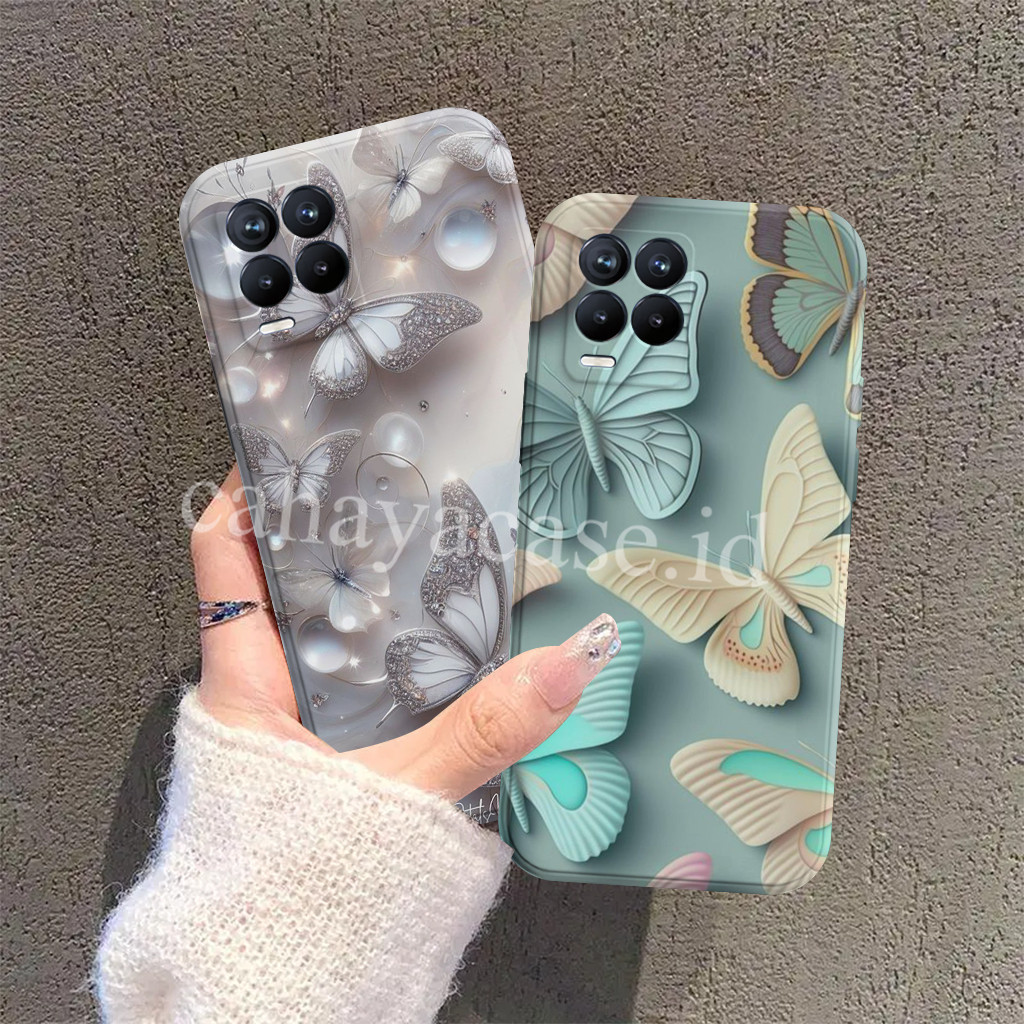 Realme 8 / 8 Pro 8i Silikon -.Motif Butt3rflly - Softcase - Pelindung