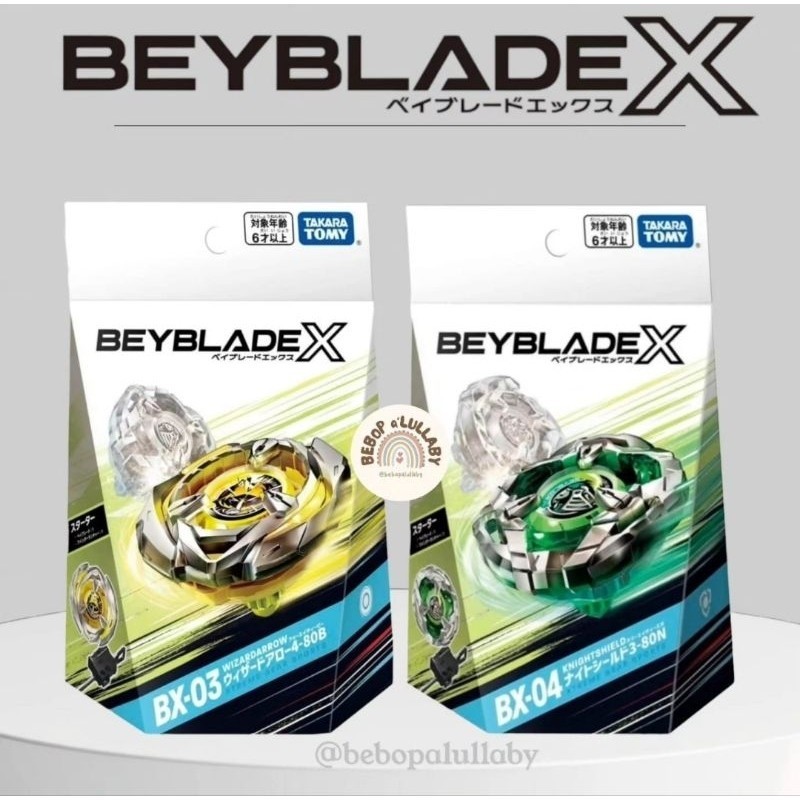 LR3OIA Takara Tomy Beyblade X BX-03 Starter Wizard Aro 4-80B BX-04 Starter Night Shield 3-80N bx03 b