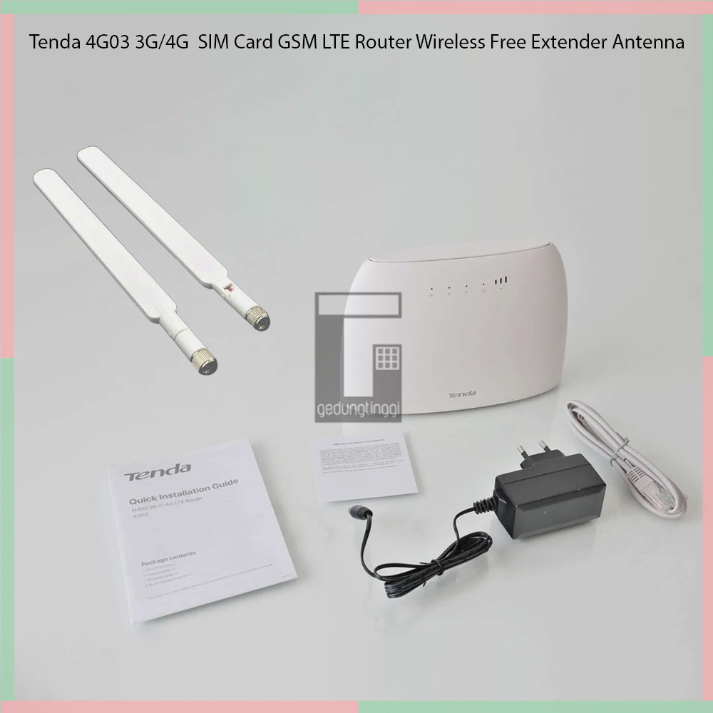 Modem Wifi Router 4G Tenda 4G03 N300 Unlock All Operator SIM Card