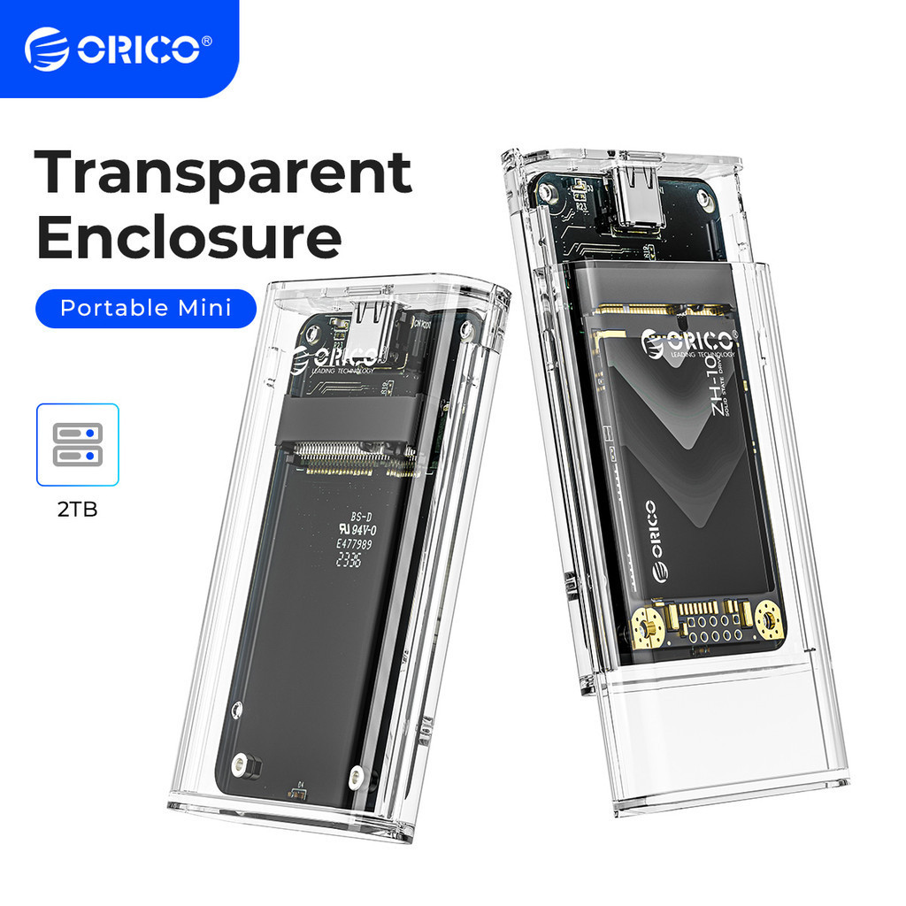 ORICO-Transparent External Adapter Mini mSATA SSD Enclosure Case to USB 3.2 Gen1 5Gbps for Samsung N