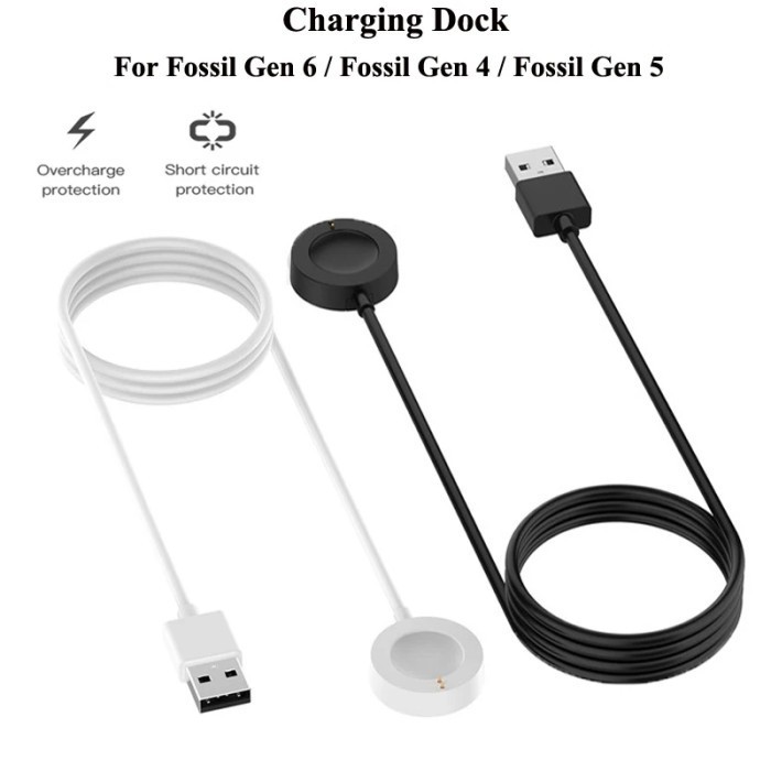 Dock Charger Magnetic USB Cable Kabel Fossil Gen 4 5 6 Diesel Guard
