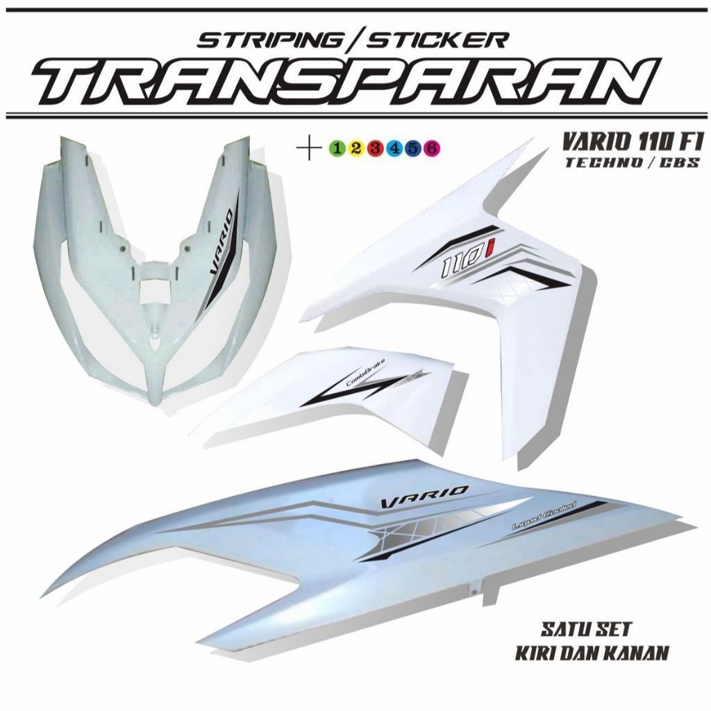 STIKER VARIASI MOTOR STRIPING VARIO 110 TECHNO OLD /VARIO 110 CBS STIKER MOTOR VARIO 110 FI TRANAPAR