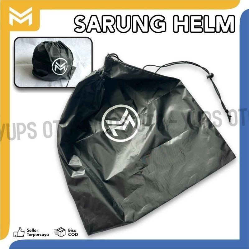 [ DELSER MOTOR ] SARUNG HELM ANTI AIR WATERPROOF HUJAN BADAI BUNGKUS HELEM ORIGINAL MOSCOW BAHAN BER