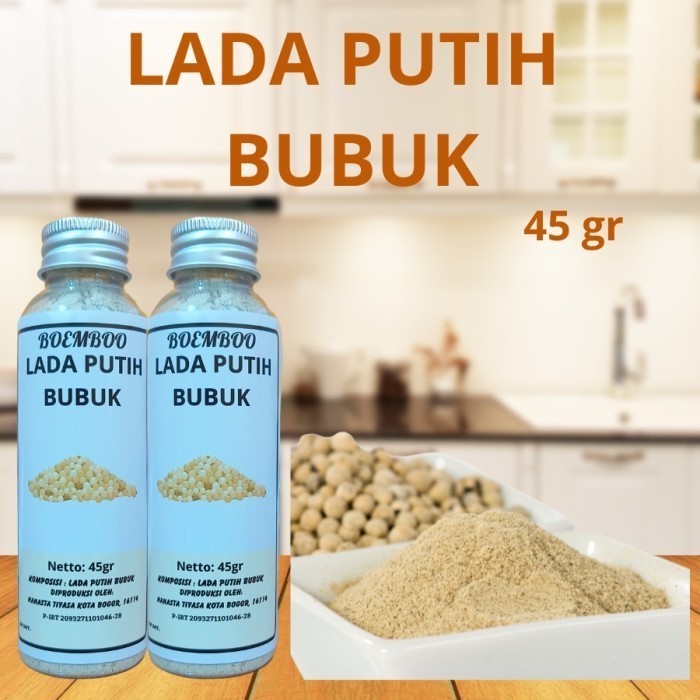 

BOEMBOO White Pepper Powder - Lada Putih Halus Premium non-MSG