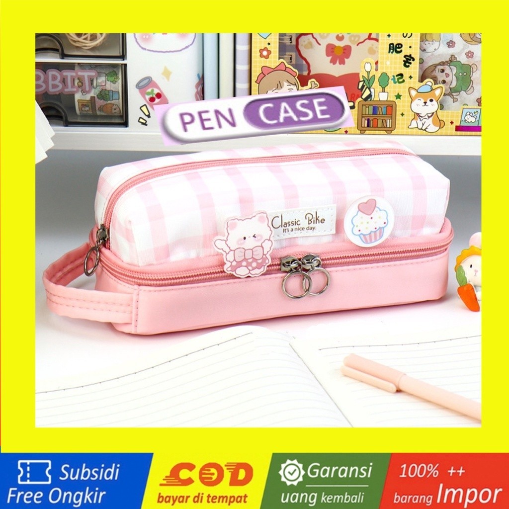 

TXS02A Korean Pen Pencil Case Classic Bike Large Kotak Tempat Pensil