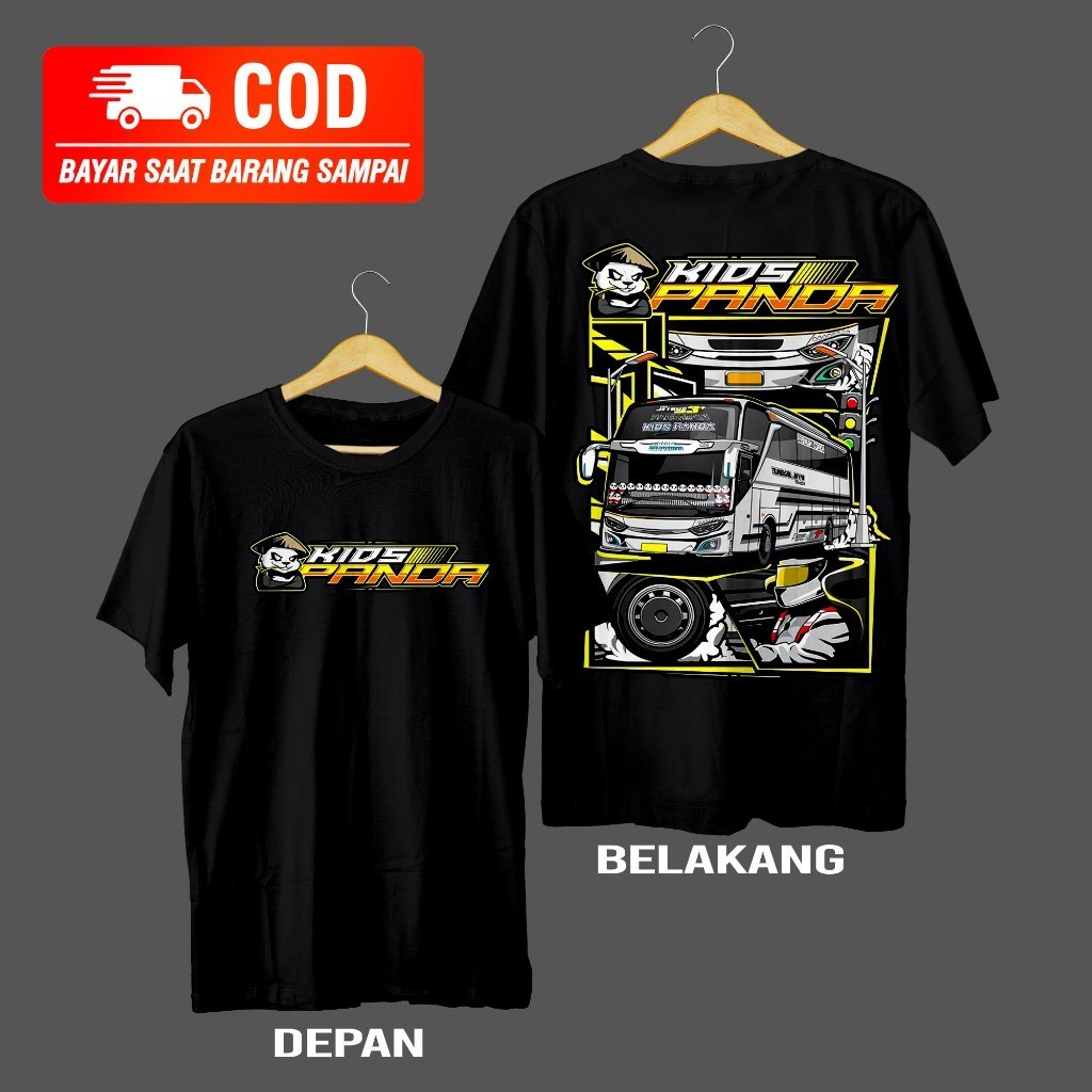 (FREE STIKER) KAOS BUS TUNGGAL JAYA KIDS PANDA COTTON COMBED 24S