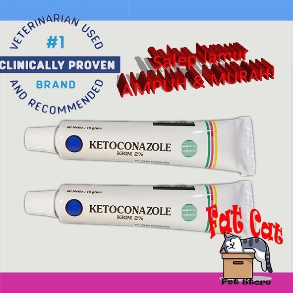 Salep Krim Obat Jamur Kucing Ketoconazole 10gr