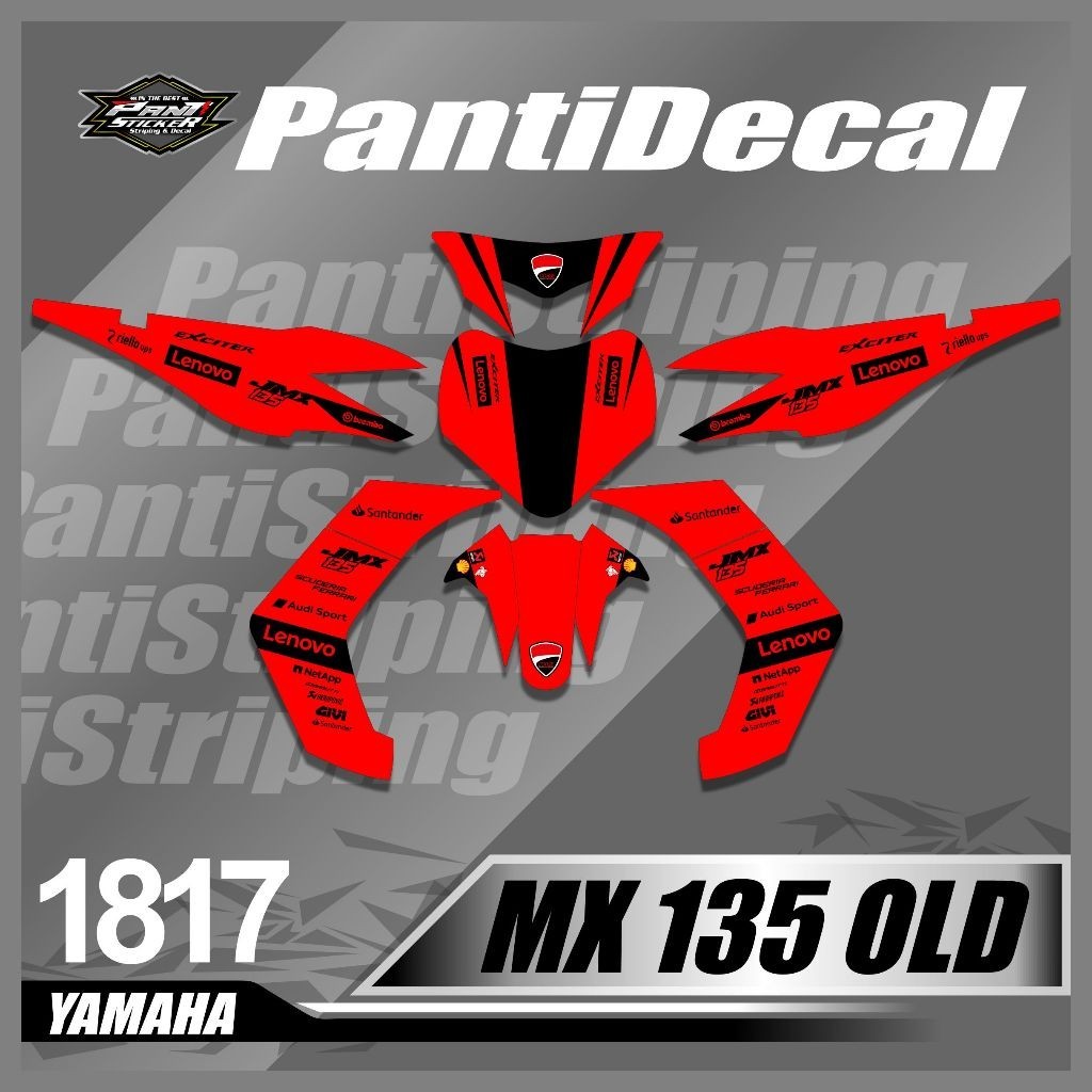 Decal Yamaha Jupiter Mx 135 Old Full Body Lenovoo - Custom warna, A + Laminasi