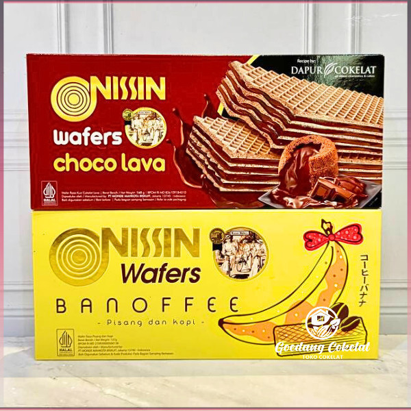 

Nissin Wafers Wafer Choco Lava Chocolate Banoffee Cream Rasa Pisang dan Kopi Promo Halal Dapur Cokelat 160 137 gram 110 150 42 120 Gr Box Pack Dus