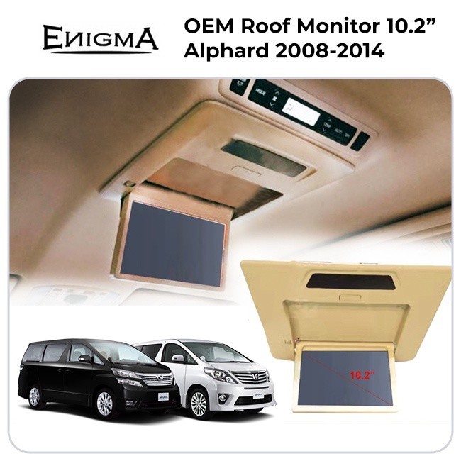 Monitor Roof Plafon OEM Alphard/Vellfire 2008-2014 10 inch ENIGMA
