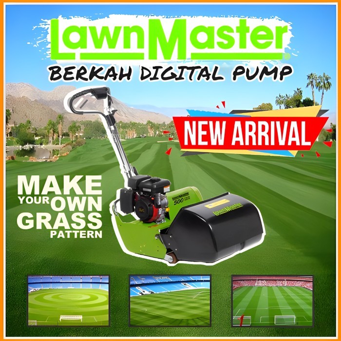 Mesin Pemotong Rumput Dorong LawnMaster Alat Potong Golf Lapangan Bola