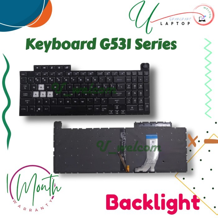 Keyboard Rog Strix G531GT G531 G531GV Black Backlight