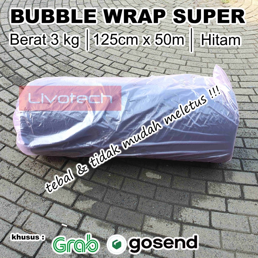 

Bubble Wrap 125cm x 50m 3kg Super Tebal Babel Wrapping Pack Eceran Murah Black Grosir