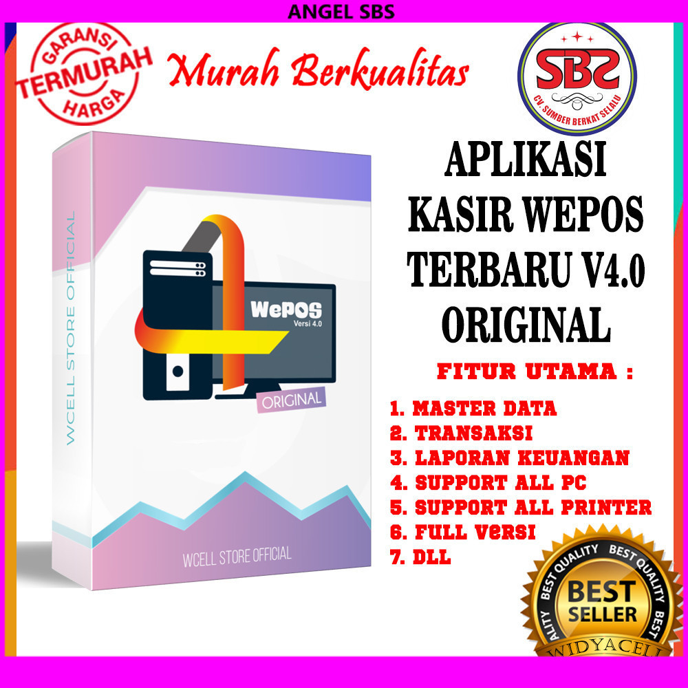 WEPOS 4.0 ORIGINAL SOFTWARE PROGRAM APLIKASI KASIR WePos 4.0 mirip iPos 4.0.3.7 Original 100% SUPPOR