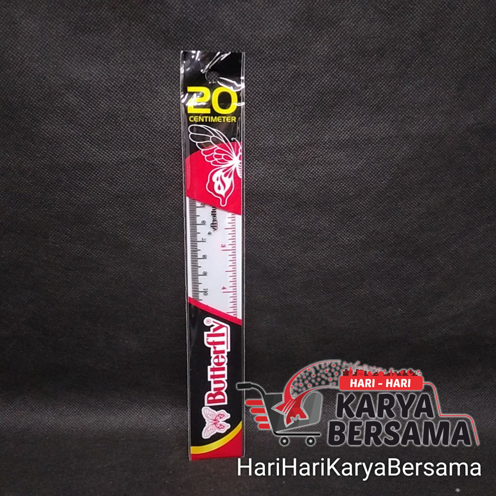 

BUTTERFLY PENGGARIS BRAND GLASS RULER 20CM
