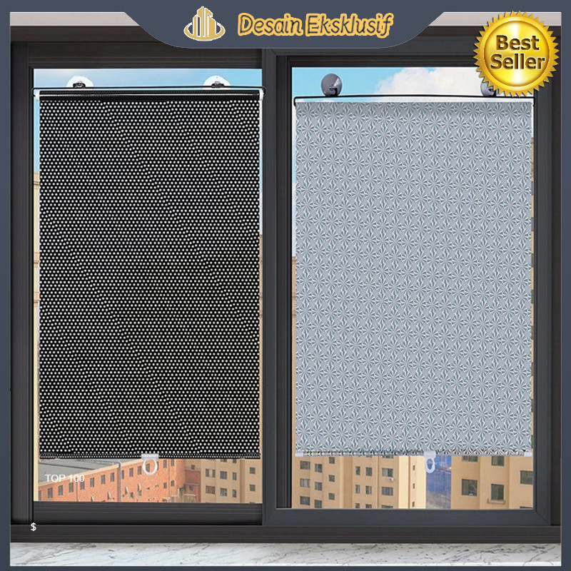 Tirai Ringan Tirai Peneduh Tirai Pelindung UV Tirai Pelindung Panas Dan Matahari Tirai Rol Kaca Peli