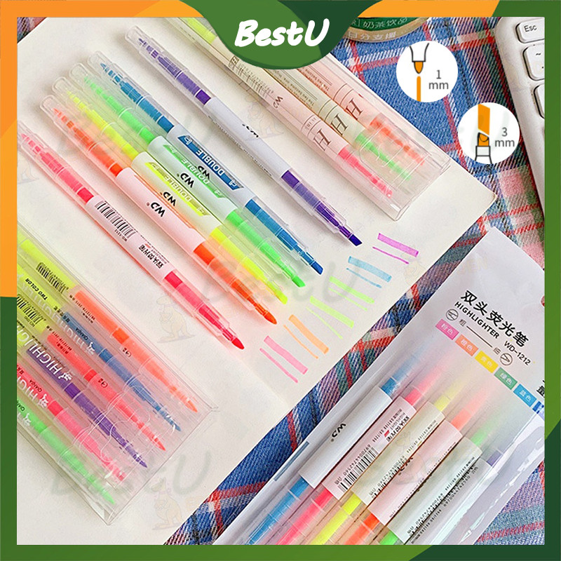 

1 Set Stabilo Highlighter Warna Lucu/stabilo set / highlighter pen / stabilo set 1 pack isi 6 pcs