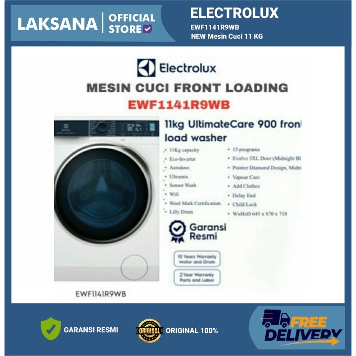 NEW Mesin Cuci ELECTROLUX 11kg EWF 1141R9WB /EWF 1141 R9WB/EWF1141R9WB