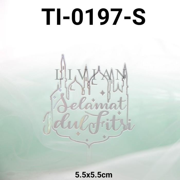 

lv GR-TI-0197 Cake topper cupcake tulisan plastik mini lebaran idul fitri - TI-0197-E UNGU
