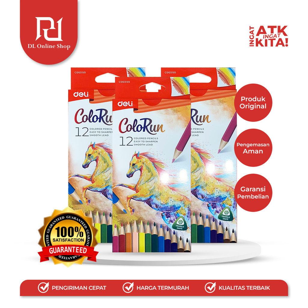 

DELI PENSIL WARNA/ COLORED PENCIL 12 EC00300 (1SET)
