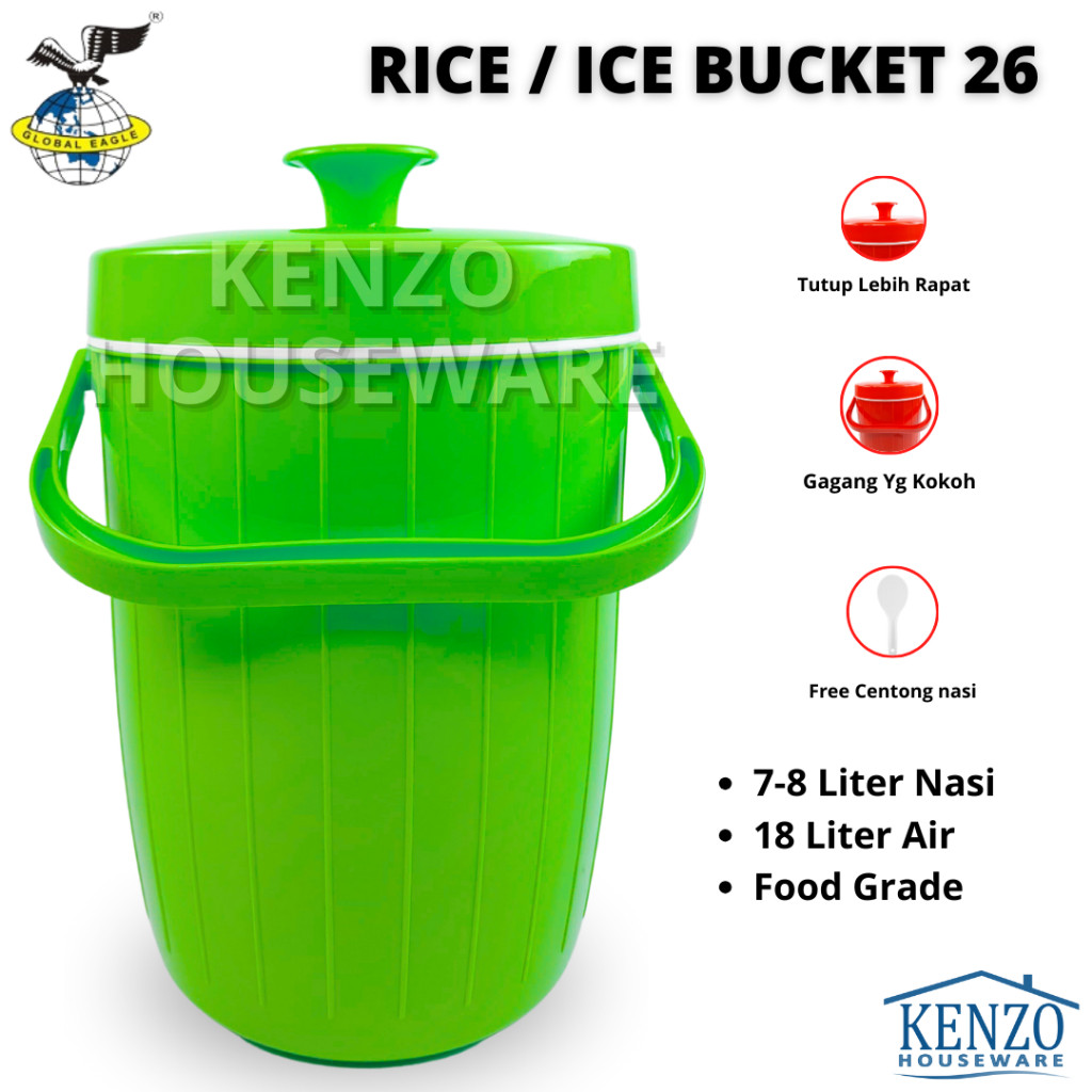 Termos Nasi 8 LITER RB 26 Global Eagle Rice Bucket Thermos Air Es