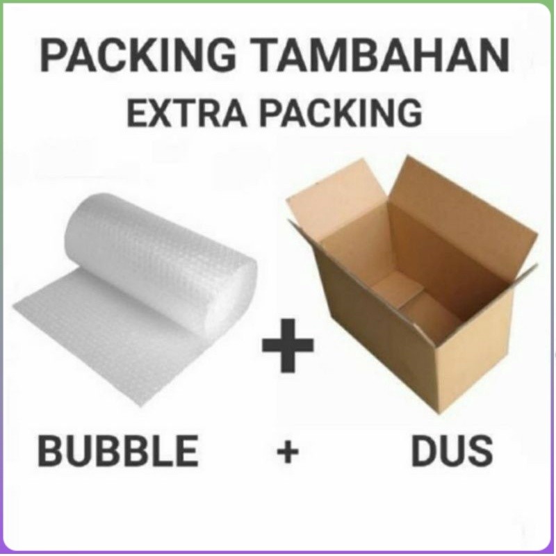 

Extra Packing Kardus dan Bubble wrap untuk melindungi paket anda