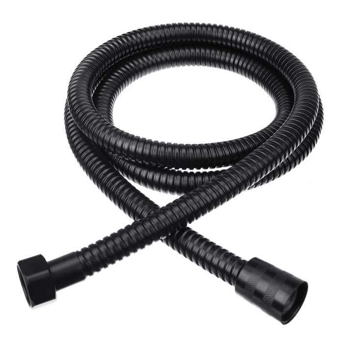 

Selang Jet Shower Mandi Fleksibel 1.5M 150CM 1/2 Inci Hitam Black SS