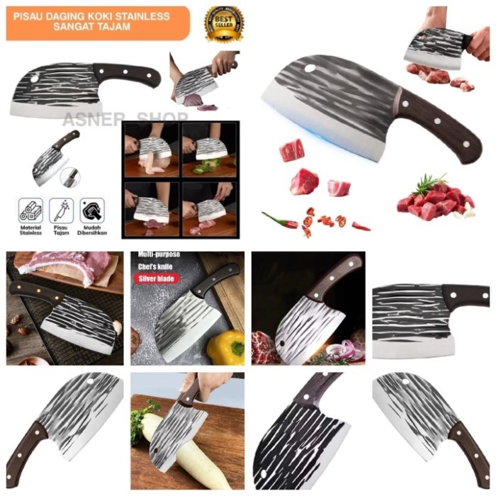 PISAU GOLOK KOKI DAGING JEPANG Oval