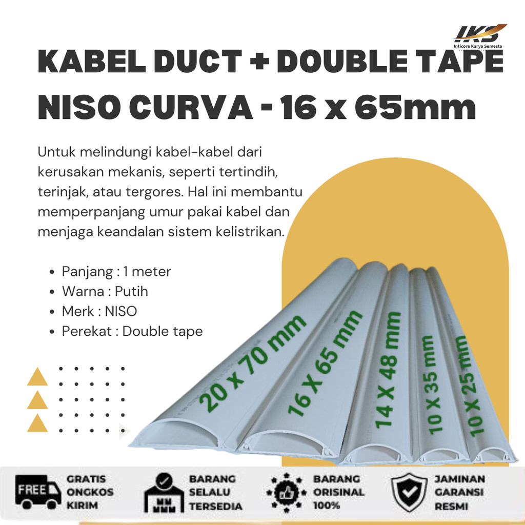 Kabel Duct / Cable Protector NISO CURVA - 16x65mm