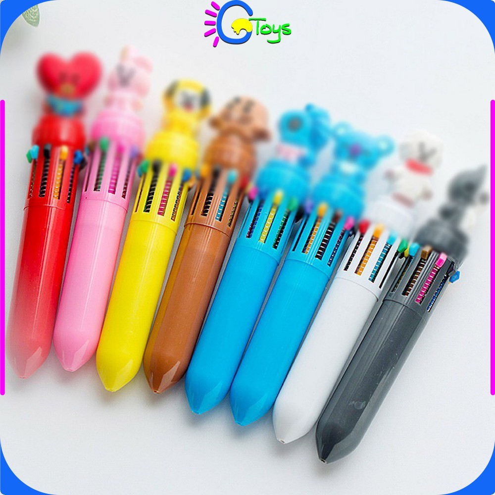 

CR-A13 PENA Karakter Rainbow Pulpen Kartun 10 Warna Pen Warna Warni Bolpoin Karakter Lucu