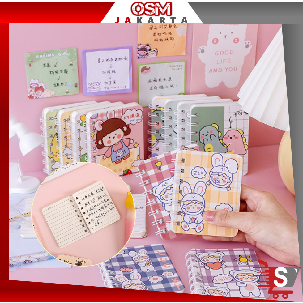 

OSM JKT B5865 Buku Catatan Kecil Notebook Ring Motif / Notebook Ring Motif / Buku Catatan Ring / Buku Mini Alat Tulis Portable