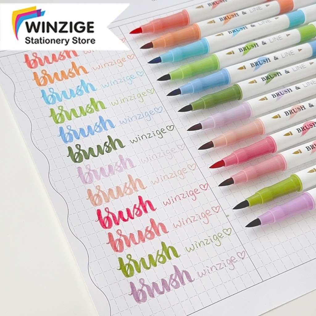 

Winzige 4Pcs Brush Pen Set Calligraphy Brush Lettering Aesthetic Vintage Warna Warni Brush Marker Pena Kuas Warna Pulpen Pena Kaligrafi Coloring Markers