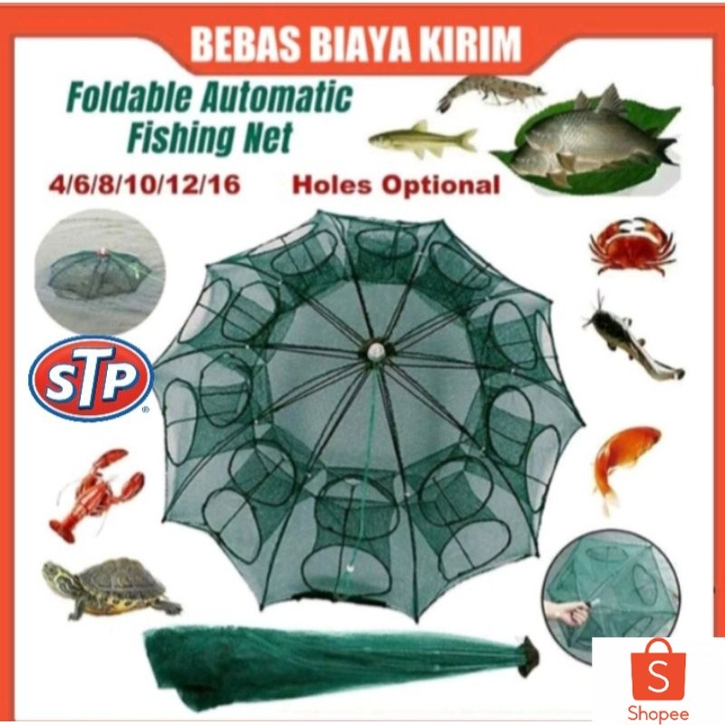 [Bisa COD] Bubu Payung 8 Lubang  Jaring Perangkap  Ikan Ud4ng