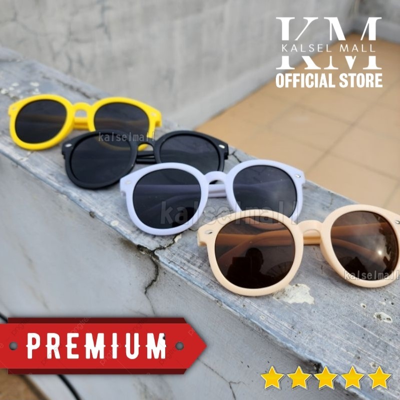 Kacamata Anak Terbaru Warna Permen Bulat Kaca mata Hitam Fashion High Quality Kids Sunglasses Laki-L