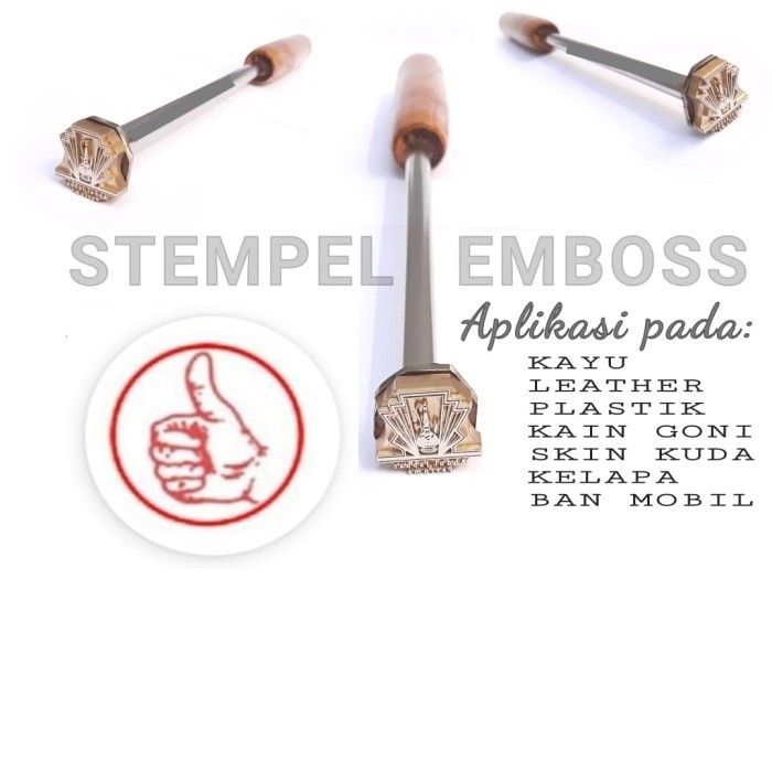 

Stempel emboss bakar hot stamp logo custom