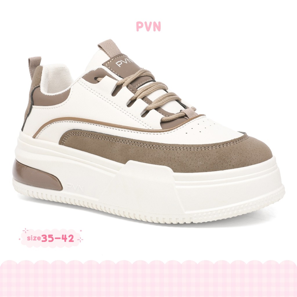 PVN Jeno Sepatu Sneakers Wanita Shoes Choco 438