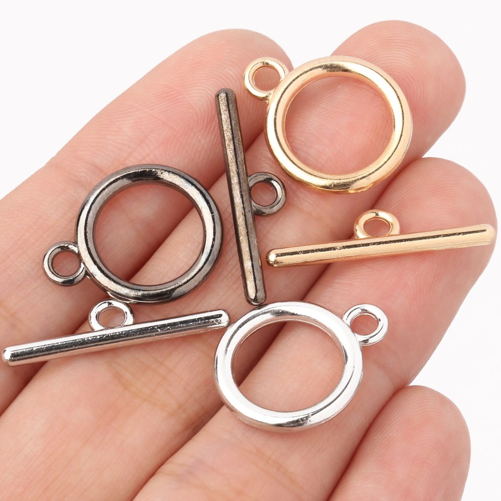 10 Sets Gold Silver Color Stainless Steel OT Clasps Connectors O Toggle Clasps For Diy Jewelry Makin