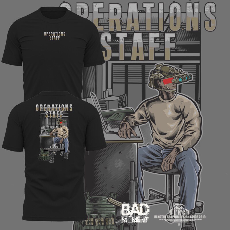 【COD】 Kaos Tactical Operation Staff (Hitam) T-shirt